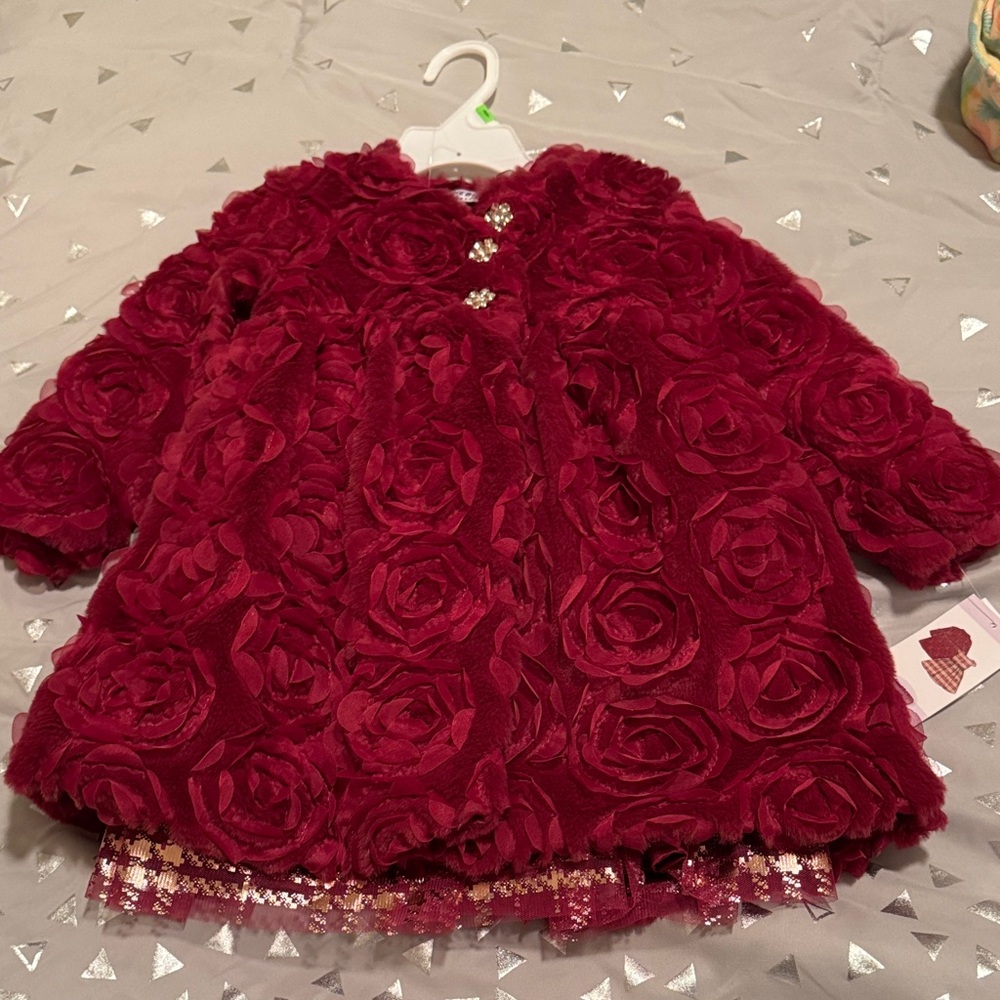 Blueberi Boulevard Red and Pink Plaid Dress Set